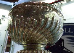 Stanley Cup at the Hockey Hall of Fame Close up view of cup.